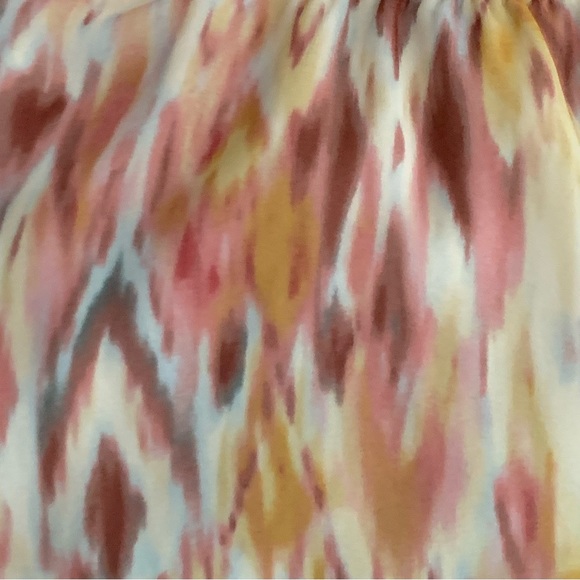 ROAN + RYAN Blouse Sleeveless Large Ruffle Peach Clay EVEREVE - Picture 8 of 11